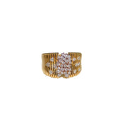White Diamond Wide YG Ring D0.40ct 18K